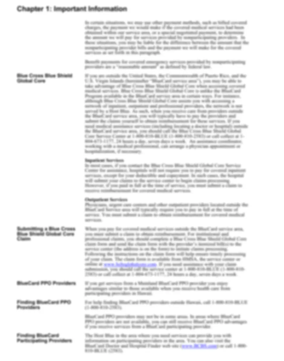 A page of the original guide, blurred: a wall of dense legal text