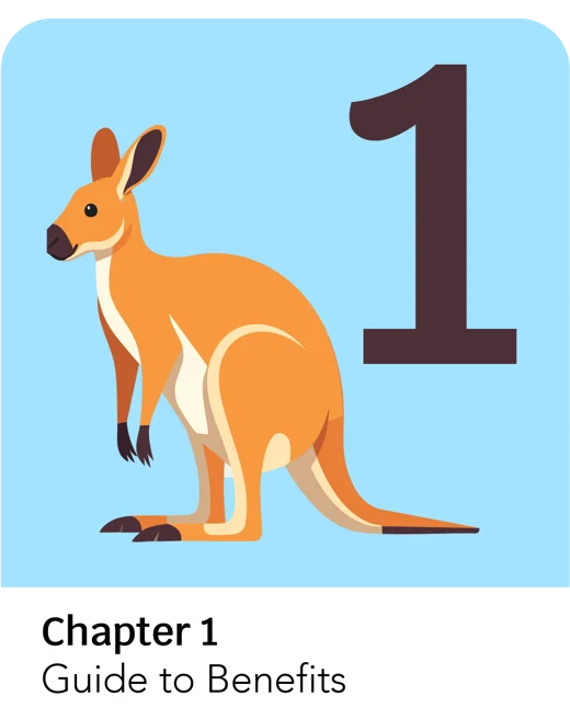 Chapter 1 title card: Guide to Benefits