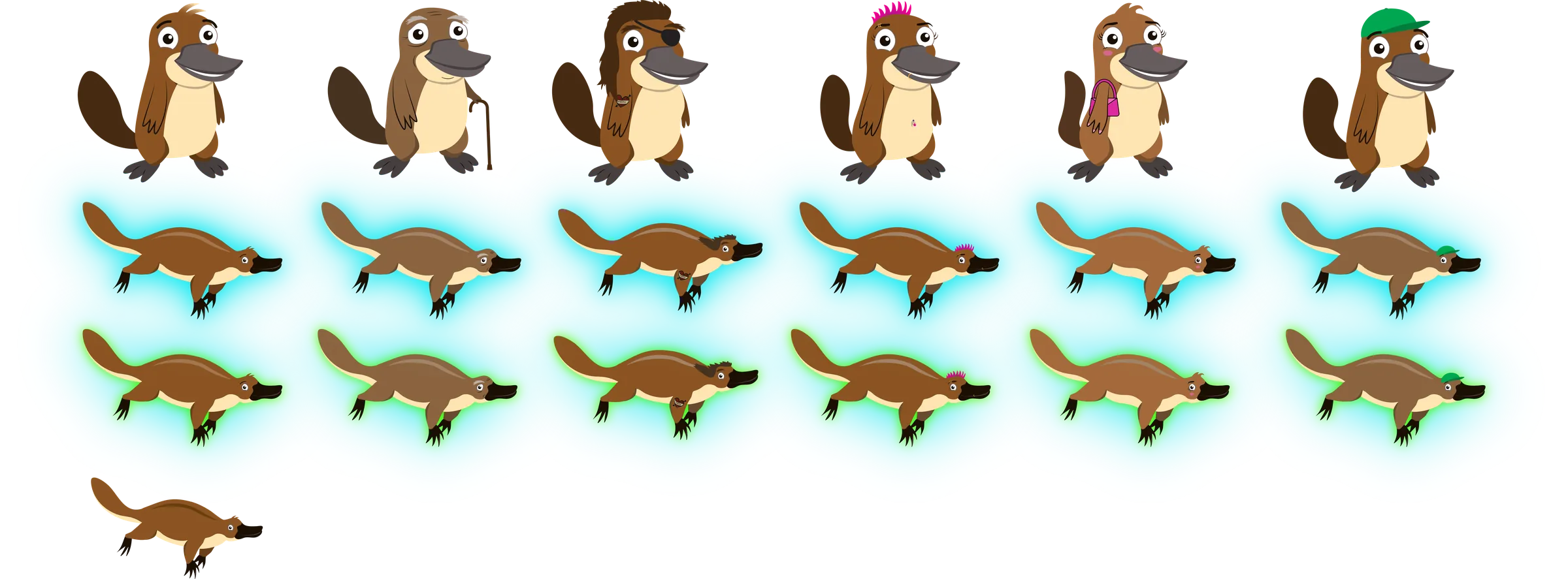 Spike the platypus character sheet
