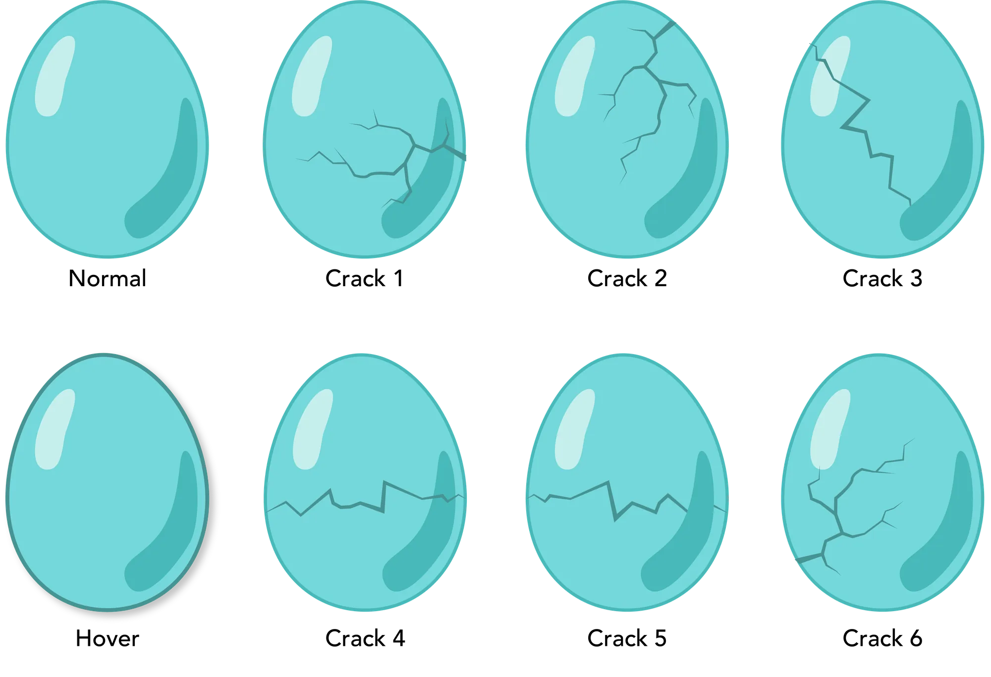 Emu egg illustrations
