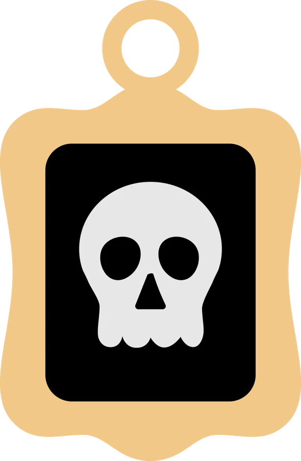 Skull frame illustration