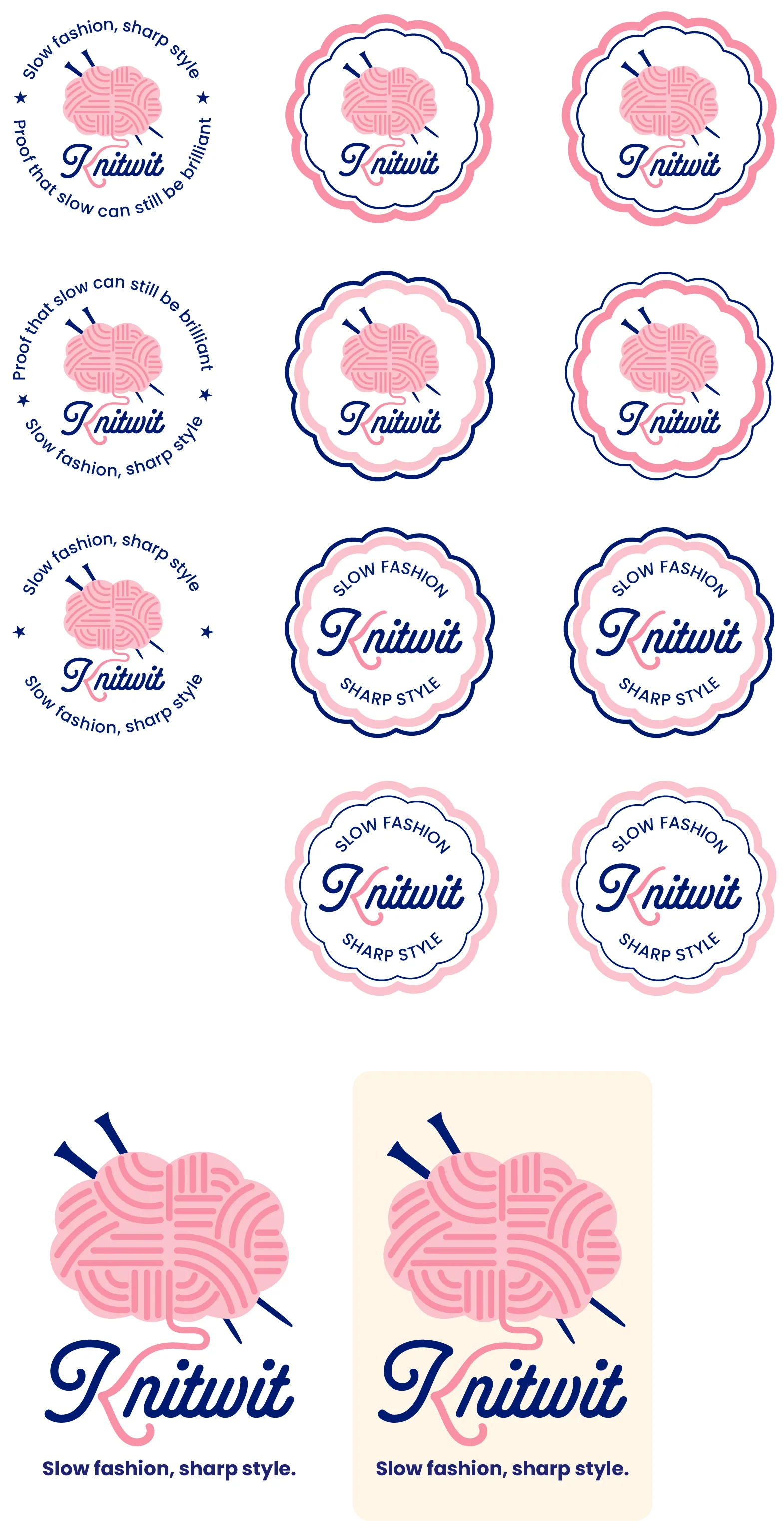 Knitwit sticker sheet